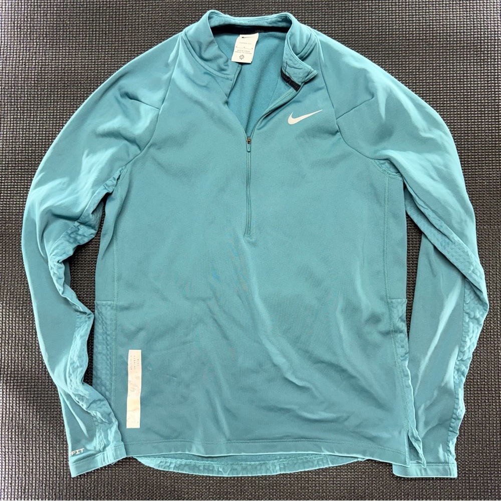Nike Teal Therma-FIT Quarter-Zip Pullover